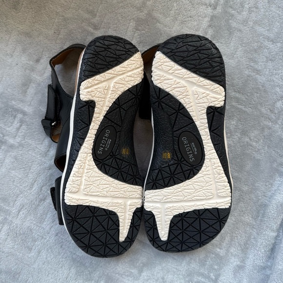 Black Earth Origins Sureal Casual Leather Velcro Sandals Women’s Size 8.5 - Picture 7 of 8